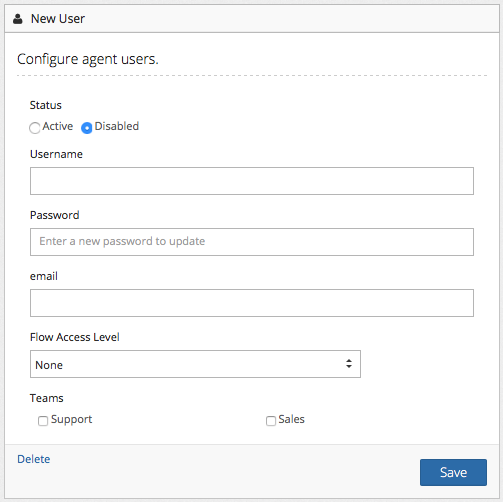 New User Creation Form New User Creation Form